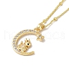 Brass Micro Pave Clear Cubic Zirconia Pendants Necklaces NJEW-K269-05G-09-1