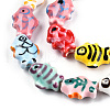 Handmade Porcelain Bead Strands X-PORC-N007-27-3