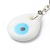 Teardrop Handmade Lampwork Evil Eye Pendants Keychain KEYC-JKC00379-02-3
