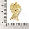 Rack Plating Brass with Cubic Zirconia Pendants KK-Z086-14G-02-3