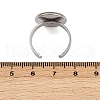 304 Stainless Steel Cuff Ring Components STAS-D372-07P-05-3