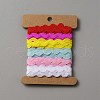 6 Yards 6 Colors Polyester Wavy Fringe Trim Ribbon OCOR-WH0080-44D-1