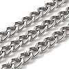 Oxidation Aluminum Diamond Cut Faceted Curb Chains CHA-H001-16P-1