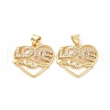 Brass Micro Pave Cubic Zirconia Pendants ZIRC-P106-07G-2