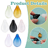   14Pcs 7 Colors Blown Glass Teardrop Bubble Vial GLAA-PH0003-15-4