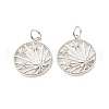 Brass Micro Pave Clear Cubic Zirconia Pendants ZIRC-P094-09P-RS-1