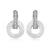 Vintage Palace Court Sterling Silver Shell Ring Stud Earrings JR4000-2-1