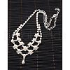 Iron Rhinestone Bridal Jewelry Sets: Necklaces SJEW-K007-04S-2