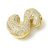 Rack Plating Brass Cubic Zirconia Pendants KK-S378-02G-S-2