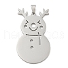 Christmas Theme 304 Stainless Steel Pendants STAS-Q005-01P-02-1