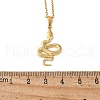 304 Stainless Steel Snake Pendant Necklaces for Women Men NJEW-Z063-03G-06-3