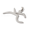 Non-Tarnish 304 Stainless Steel Pendants STAS-U010-24P-2