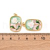 304 Stainless Steel Enamel Pendants STAS-U061-45G-3