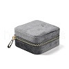 Square Velvet Jewelry Storage Zipper Boxes CON-P021-01A-1