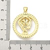 Brass Micro Pave Cubic Zirconia Pendants KK-K354-09E-G-3