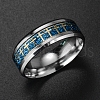 Bling Stainless Steel Cross Finger Ring for Easter EAER-PW0001-175H-2