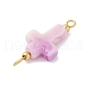 35Pcs 7 Colors Two Tone Cross Acrylic Connector Charms PALLOY-JF03528-01-3