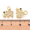 Brass Micro Pave Cubic Zirconia Charms KK-N257-68G-3