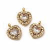 Vacuum Plating 304 Stainless Steel Cubic Zirconia Pendants STAS-A076-02G-01-1