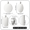   18Pcs 3 Styles 201 Stainless Steel Stamping Blank Tag Pendants STAS-PH0005-63-2