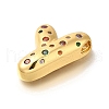 Brass Cubic Zirconia Pendants KK-M295-13G-Y-2