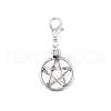 Alloy Pentacle Pendants HJEW-PW00001-61-1