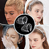 Olycraft 2Pcs 2 Colors Mesh Veil Cloth Hair Bands FIND-OC0003-95C-6