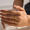 Evil Eye 304 Stainless Steel Micro Pave Clear Cubic Zirconia Adjustable Cuff Rings FS-WGCF674-01-4