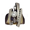 Horse Eye & Flat Round & Triangle Alloy with Crystal Rhinestone Finger Rings FS-WG6BE3E-04-4
