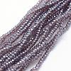Electroplate Glass Beads Strands EGLA-J144-PL-A02-1