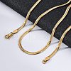 PVD Vacuum Plating 304 Stainless Steel Herringbone Chain Necklaces NJEW-F227-02G-04-2