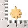 Ion Plating(IP) 304 Stainless Steel Enamel Pendants X-STAS-Q301-08G-3