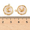 304 Stainless Steel Pave Natural Shell Pendants STAS-F319-02A-G02-3