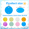   240Pcs 8 Colors Dyed Natural Capiz Shell Disc Links Connector Charms SSHEL-PH0001-31B-2