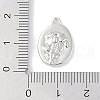 Rack Plating Spray Painted Alloy Pendants PALLOY-F018-14P-02-3