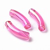 UV Plating Transparent Rainbow Iridescent Acrylic Beads X-OACR-A016-01H-1