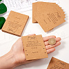 100Pcs Friendship Theme Kraft Paper Jewelry Display Cards CDIS-TA0001-23-4