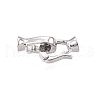 925 Sterling Silver Fold Over Clasps STER-T007-107P-2