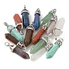 14Pcs 14 Style Chakra Natural & Synthetic Gemstone Pendants G-LS0001-76-4