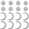 SUNNYCLUE 60Pcs 2 Style Tibetan Style Alloy Pendants TIBEP-SC0002-75-1