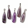 Natural Amethyst Pendants G-Q192-07P-03-1
