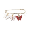 Butterfly Alloy Acrylic Pendant Brooches JEWB-BR00184-02-2