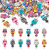 48Pcs 12 Colors Alloy Enamel Connector Charms FIND-TA0002-26-1