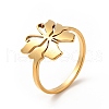 Ion Plating(IP) 201 Stainless Steel Butterfly Thick Finger Ring for Women RJEW-G266-15G-3