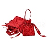 Cloth High Jacquard Flower Sugar Gift Drawstring Bags with Handle ST-CJ0004-01C-3