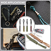 4Pcs 4 Colors Polypropylene Outdoor EDC Braid Pendant for Parachute Cord FIND-FG0003-70-6