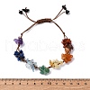 Adjustable Natural Chakra Gemstone Braided Bead Bracelets for Women BJEW-U035-02H-5