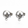 Non-Tarnish 304 Stainless Steel Stud Earring Findings STAS-Q225-16A-10mm-1