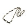 Fashionable 304 Stainless Steel Rope Chain Necklaces for Men STAS-A028-N040-2