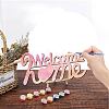 Laser Cut Basswood Welcome Sign WOOD-WH0123-097-7